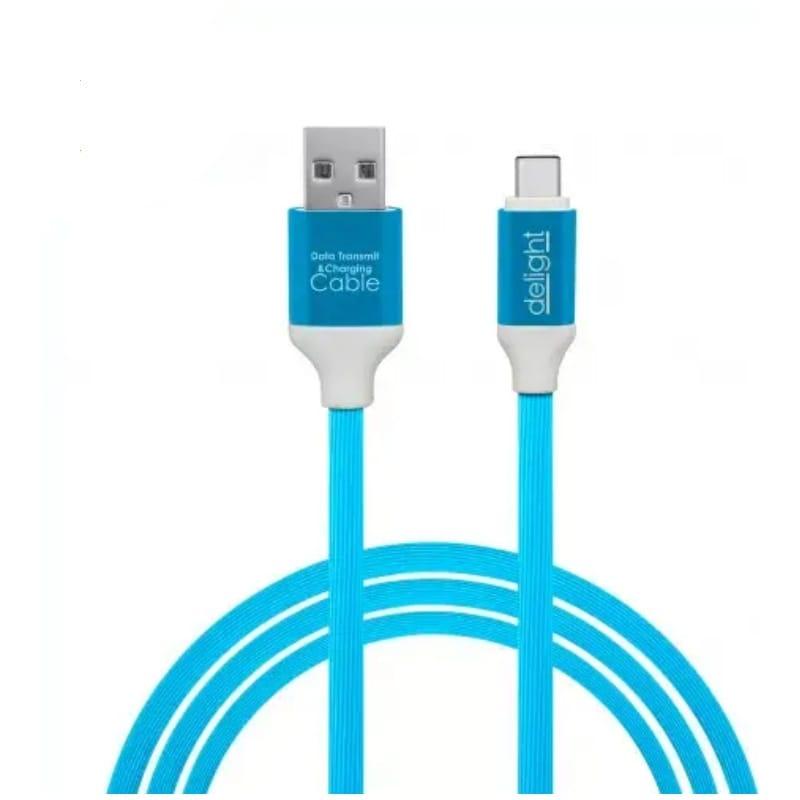 Cablu De Date Si Incarcare Usb Type C Invelis Siliconic 1m 2.1a Delight 1