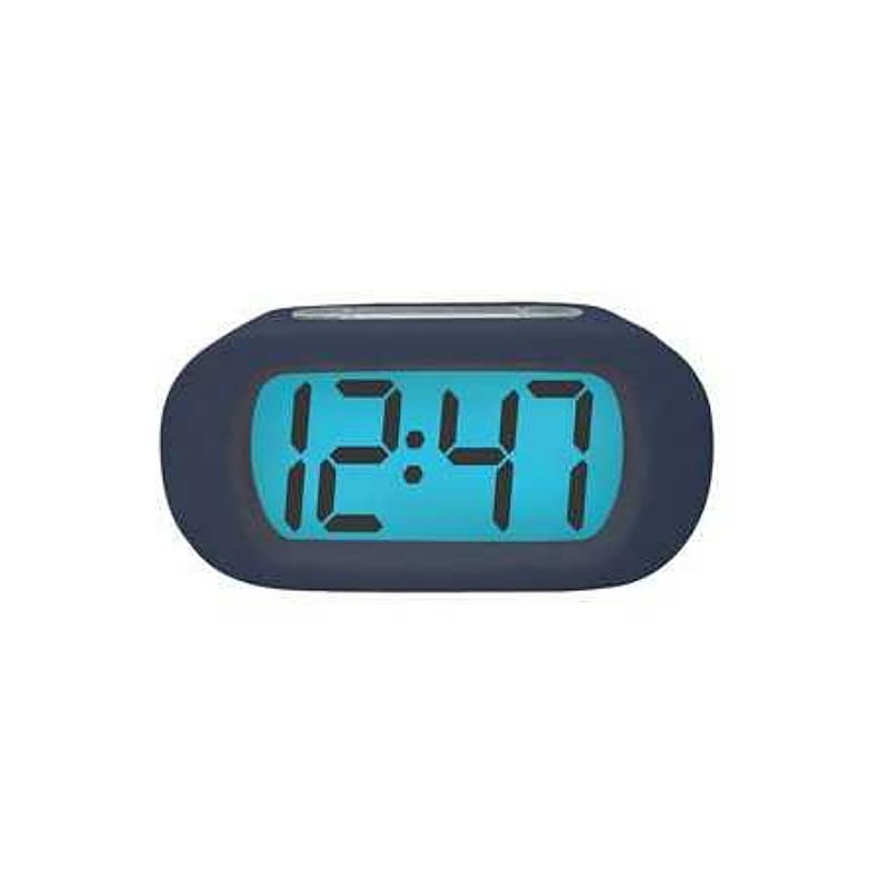 Ceas Cu Alarma Afisaj Lcd Albastru Quartz 3x Aaa