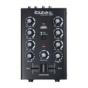 Mixer 2 Canale Cu Bluetooth Si Usb Ibiza Mix500bt