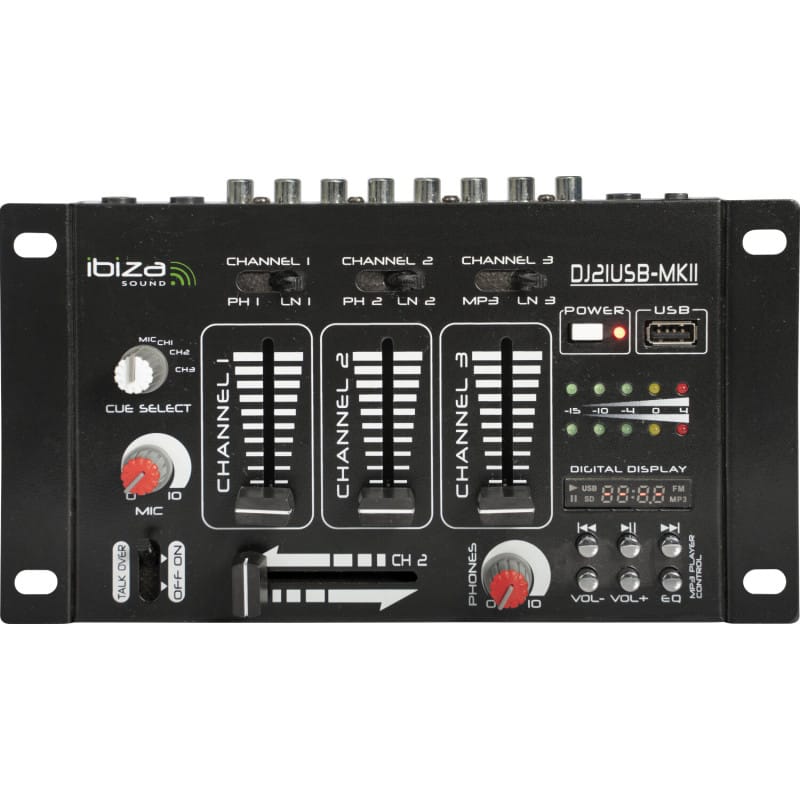 Mixer Usb Cu Afisaj Cu Led Uri Ibiza Dj21usb Mkii6