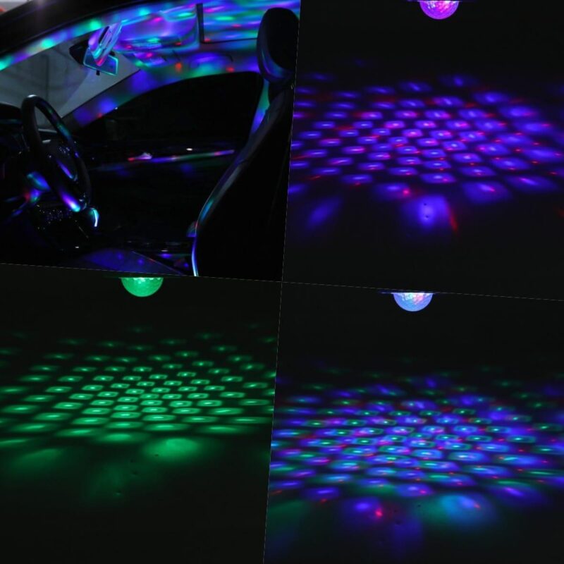 Set 4 Mini Astro Rgb Cu Stroboscop Si Telecomanda Habo.ro