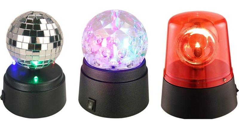 Set Party 3 Efecte Led Glob Disco Cu Oglinzi Glob Disco Girofar Habo.ro