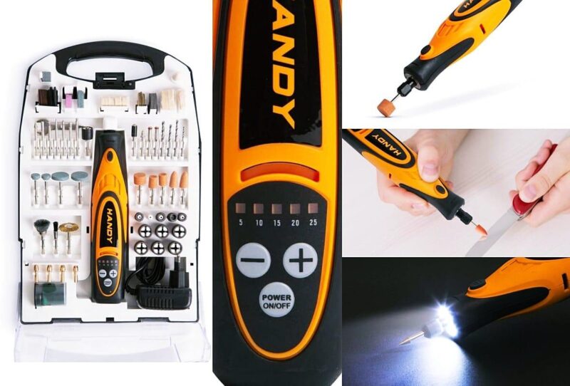 Set Pirogravat Gaurit Slefuit Fara Fir Accesorii 112buc Handy