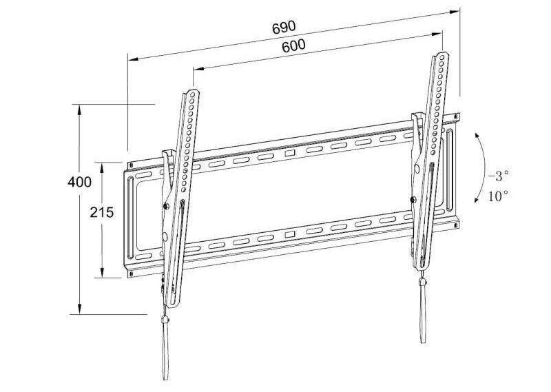 Suport Tv Lcd De Perete 32 80 Inclinabil Cu Snur Well. Accesoriu Suport Tv Culoare Negru Marca Well