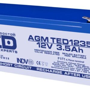 acumulator plumb acid 12v 35ah f1 134mmx67mmxh62mm agm ted1235f1