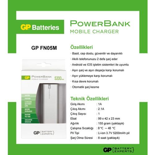 acumulator portabil powerbank 5200mah negru gp 2