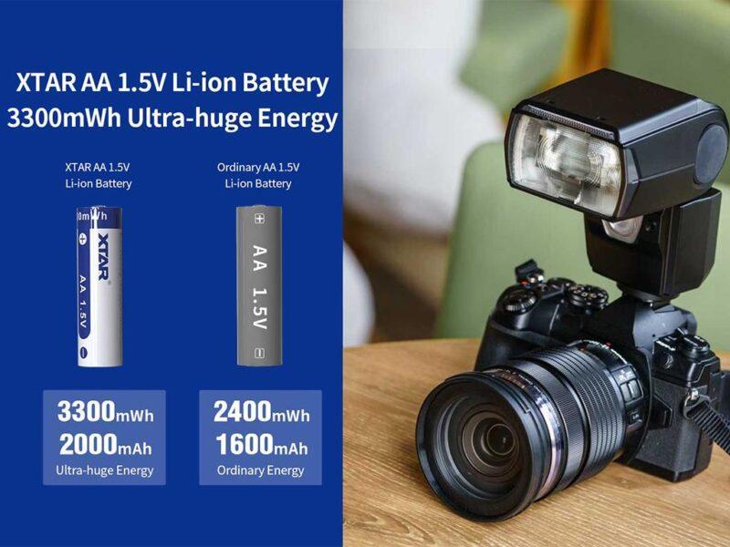 acumulator xtar li ion aa r6 15v 3300mwh cu pin terminal 1