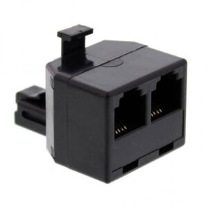 adaptor 1x rj11 6p4c tata 2x rj11 6p4c mama negru well