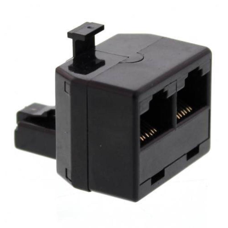 adaptor 1x rj45 8p8c tata 2x rj45 8p8c mama negru well