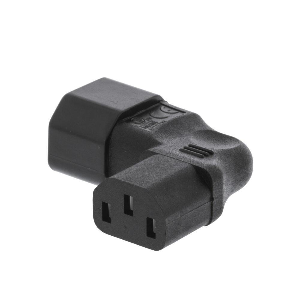 adaptor alimentare iec 320 c14 la iec 320 c13 la 90 grade spre dreapta valueline vlep11904b 1