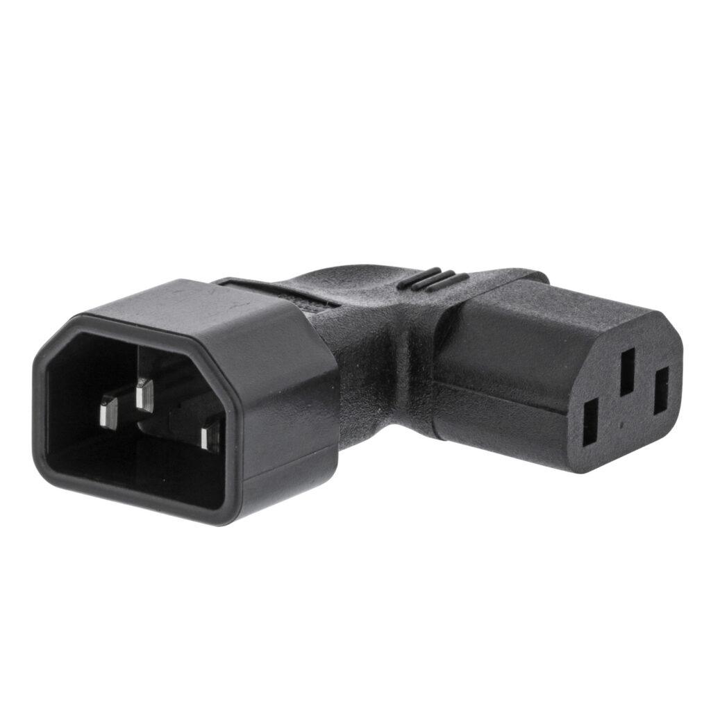 adaptor alimentare iec 320 c14 la iec 320 c13 la 90 grade spre dreapta valueline vlep11904b