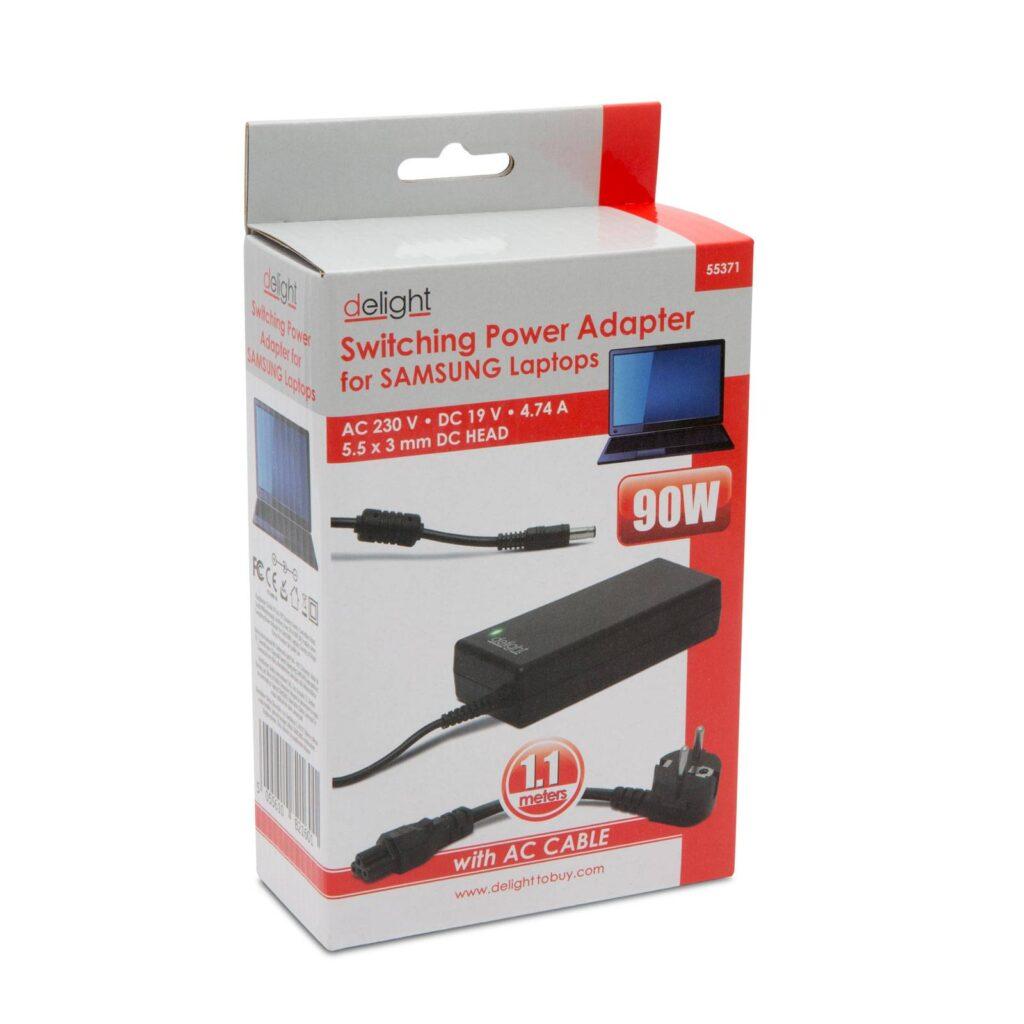 adaptor alimentator incarcator de retea pentru laptop samsung 55x3mm 19v 474a 90w delight 2