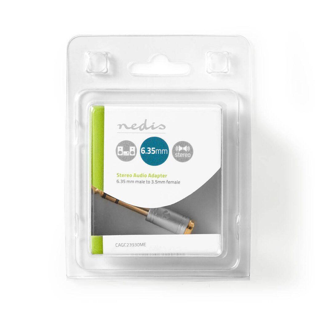 adaptor audio jack 635 mm tata jack 35 mm mama metal argintiu nedis 5