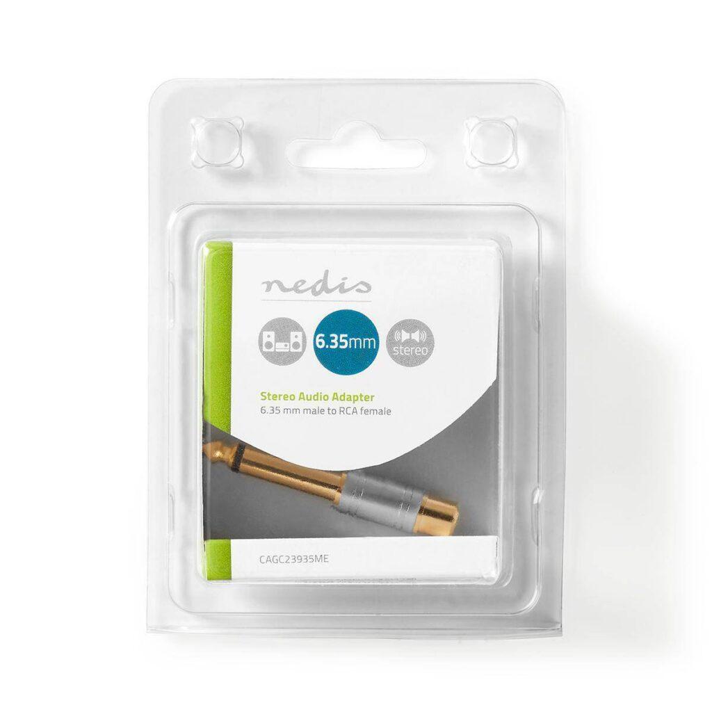 adaptor audio mono jack 635 mm tata rca mama gri nedis 5