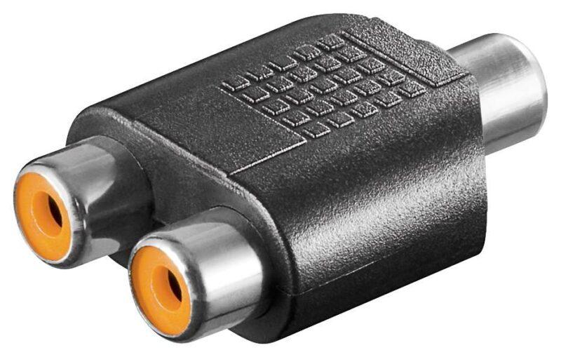 adaptor audio rca mama 2x rca mama goobay