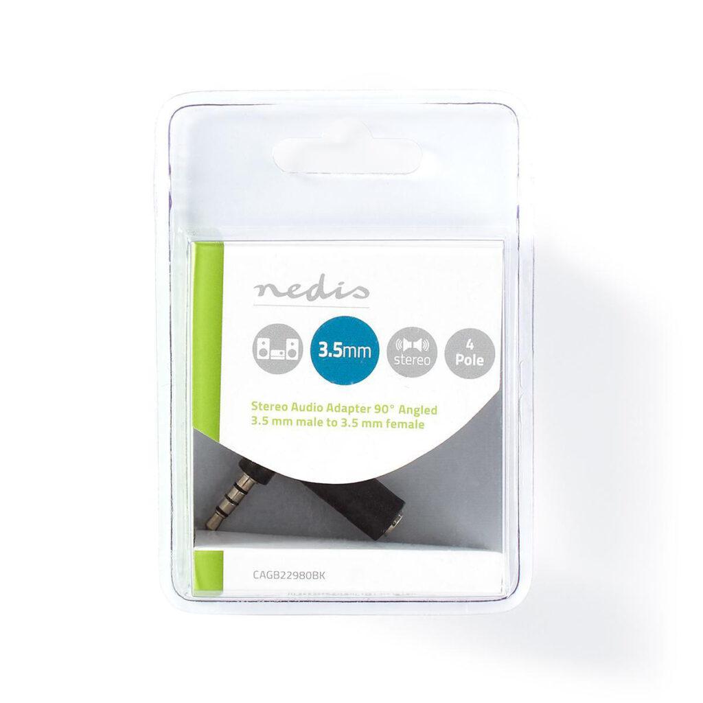 adaptor audio stereo jack 35 mm tata 35 mm mama cotit 90 4 poli nedis 5