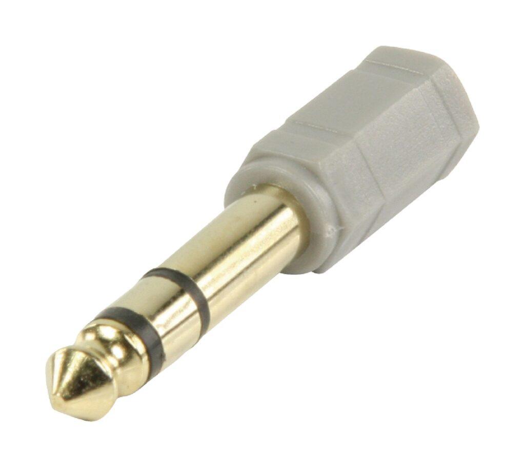 adaptor audio stereo jack 635 mm tata jack 35 mm mama gri bandridge