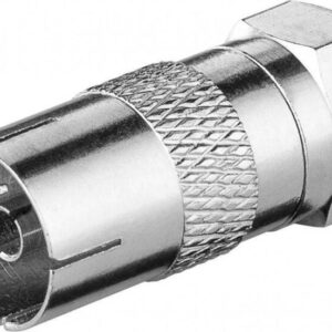 adaptor coaxial tv mama f tata din cupru goobay