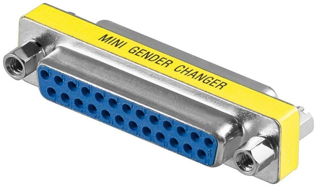 adaptor d sub 25 pini mama d sub 25 pini mama metalic goobay