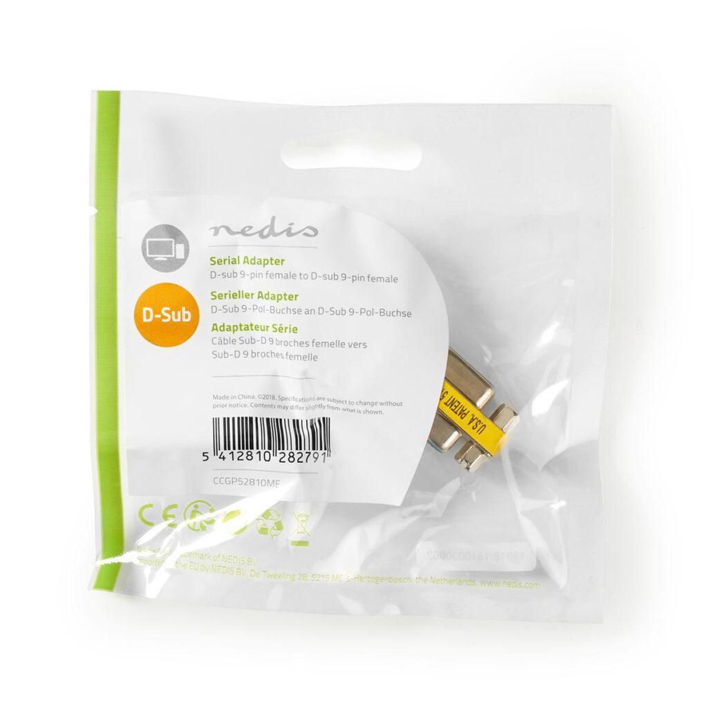 adaptor d sub serial rs232 9 pini mama 9 pini mama metal nedis 3