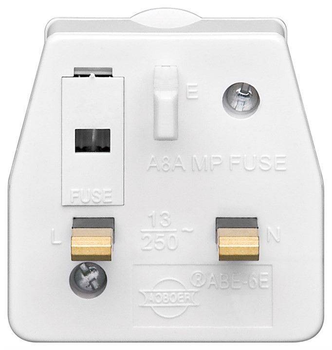 adaptor iec 320 c13 schuko la uk anglia goobay