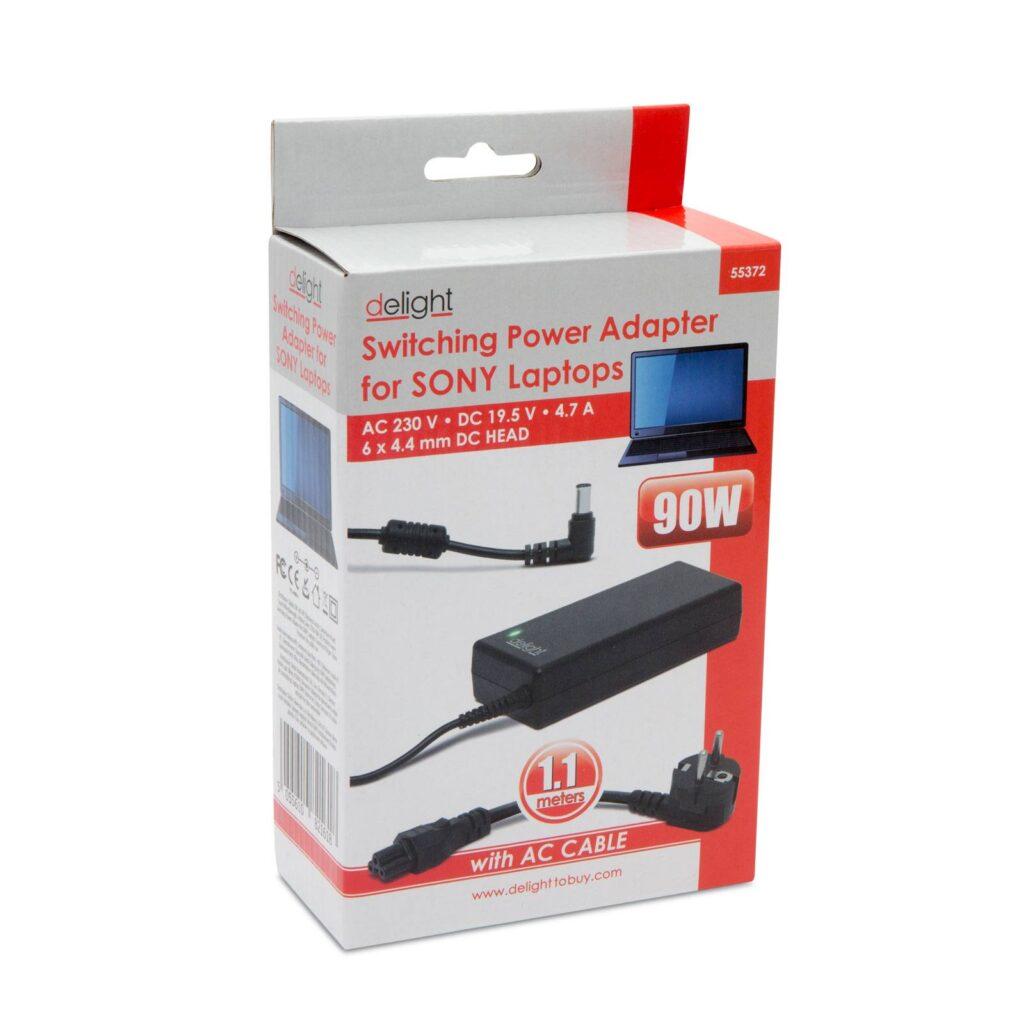 adaptor incarcator alimentator de retea pentru laptop sony 60x44mm 195v 47a 90w delight 2