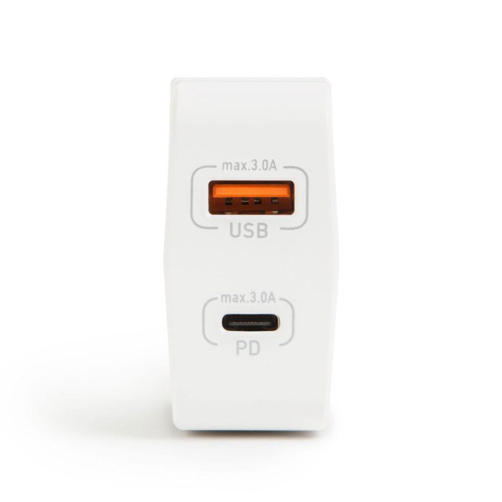 adaptor incarcator de retea usb usb type c pd18w quickcharge 30 cu incarcare rapida alb delight 1
