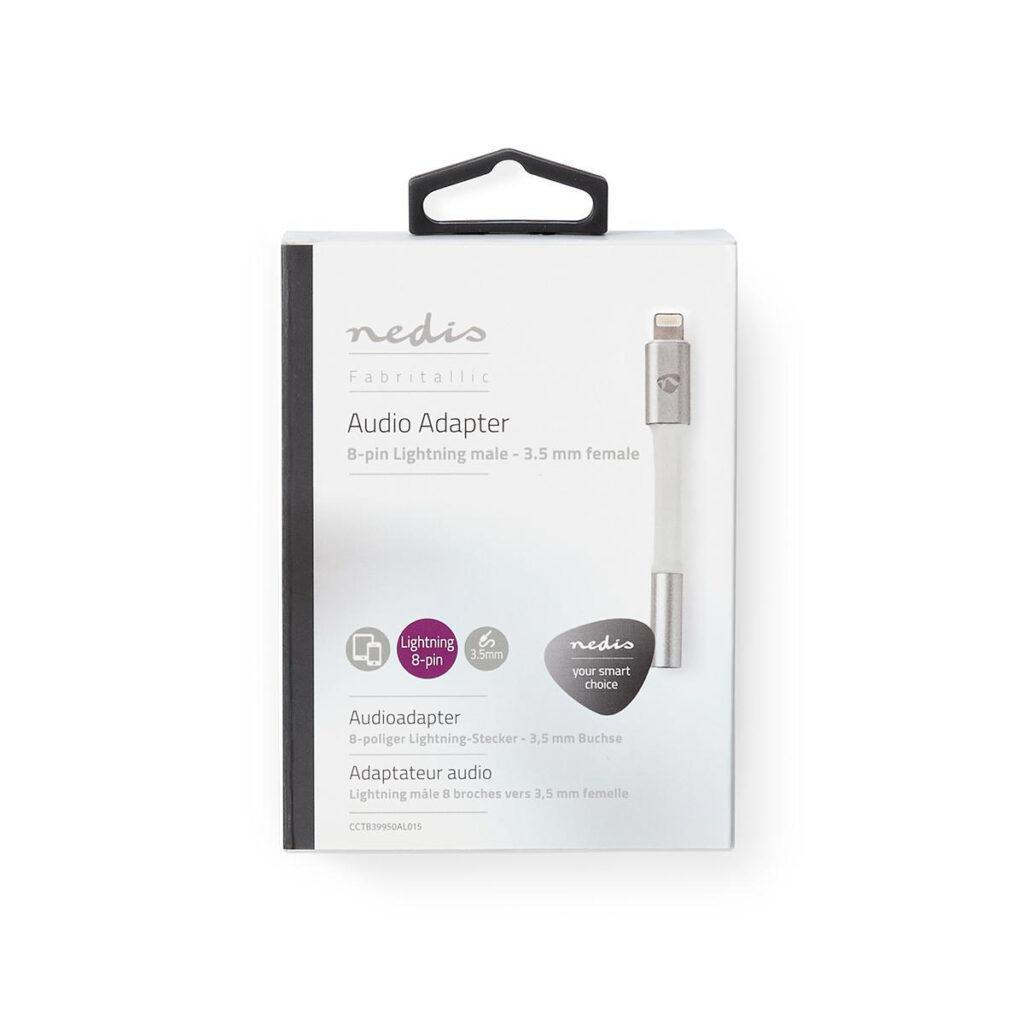 adaptor iphone apple lightning 8 pin tata la jack 35 mm mama 015m gri nedis 5