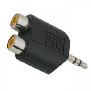 adaptor jack 35 mm stereo la 2x rca mama goobay 1