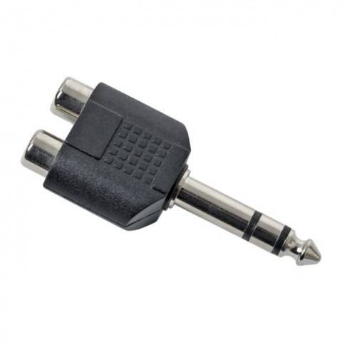adaptor jack 635 mm stereo la 2x rca mama goobay 1