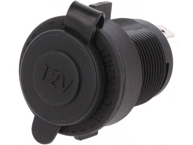 adaptor mufa mama bricheta auto x1 neagra 20a de panou 12 24vdc sci a13 142a