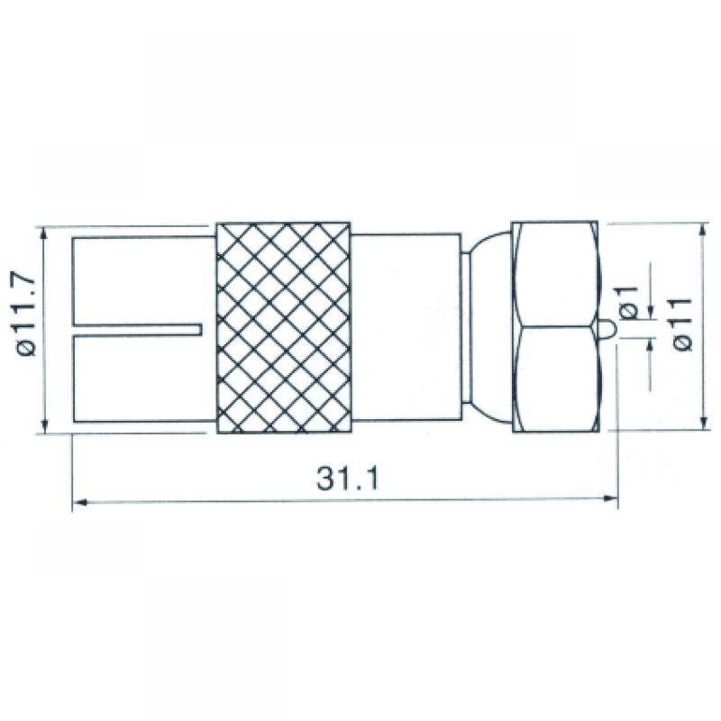 adaptor mufa tv mama la f tata din cupru cabletech 1