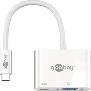adaptor multiport usb type c la usb type c vga alb goobay