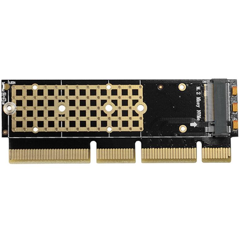 adaptor pci e 30 16x m2 ssd nvme ssd pana la 80mm low profile axagon nvme pcem2 1u 1