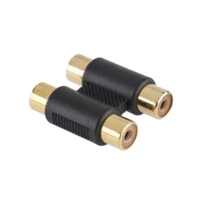 adaptor prelungire 2x rca mama la 2x rca mama aurit 1