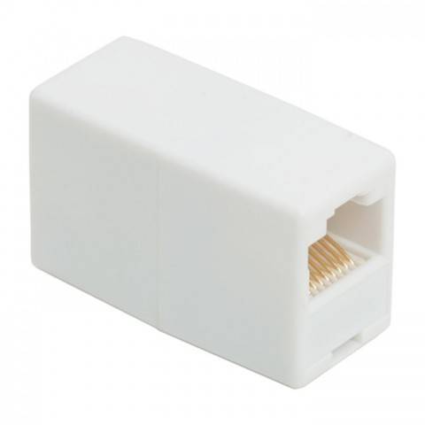 Adaptor prelungire RJ45 mama-mama 8p8c cat5 alb Goobay 2 adaptor prelungire rj45 mama mama 8p8c cat5 alb goobay 2