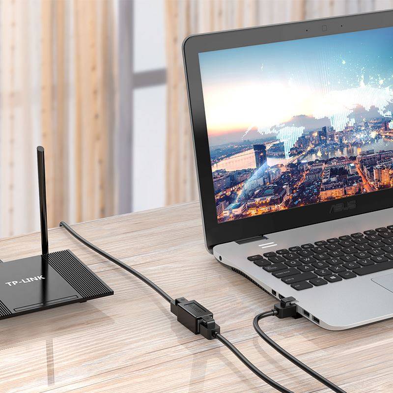 adaptor prelungitor cablu de retea cat6 utp 1000mbs rj45 mama mama orico pug mtm negru 4