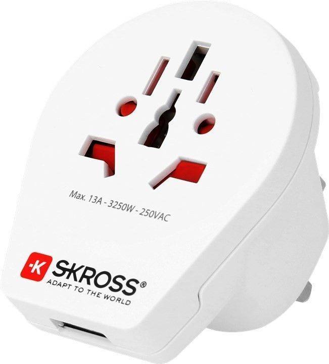 adaptor priza skross universal world uk cu usb