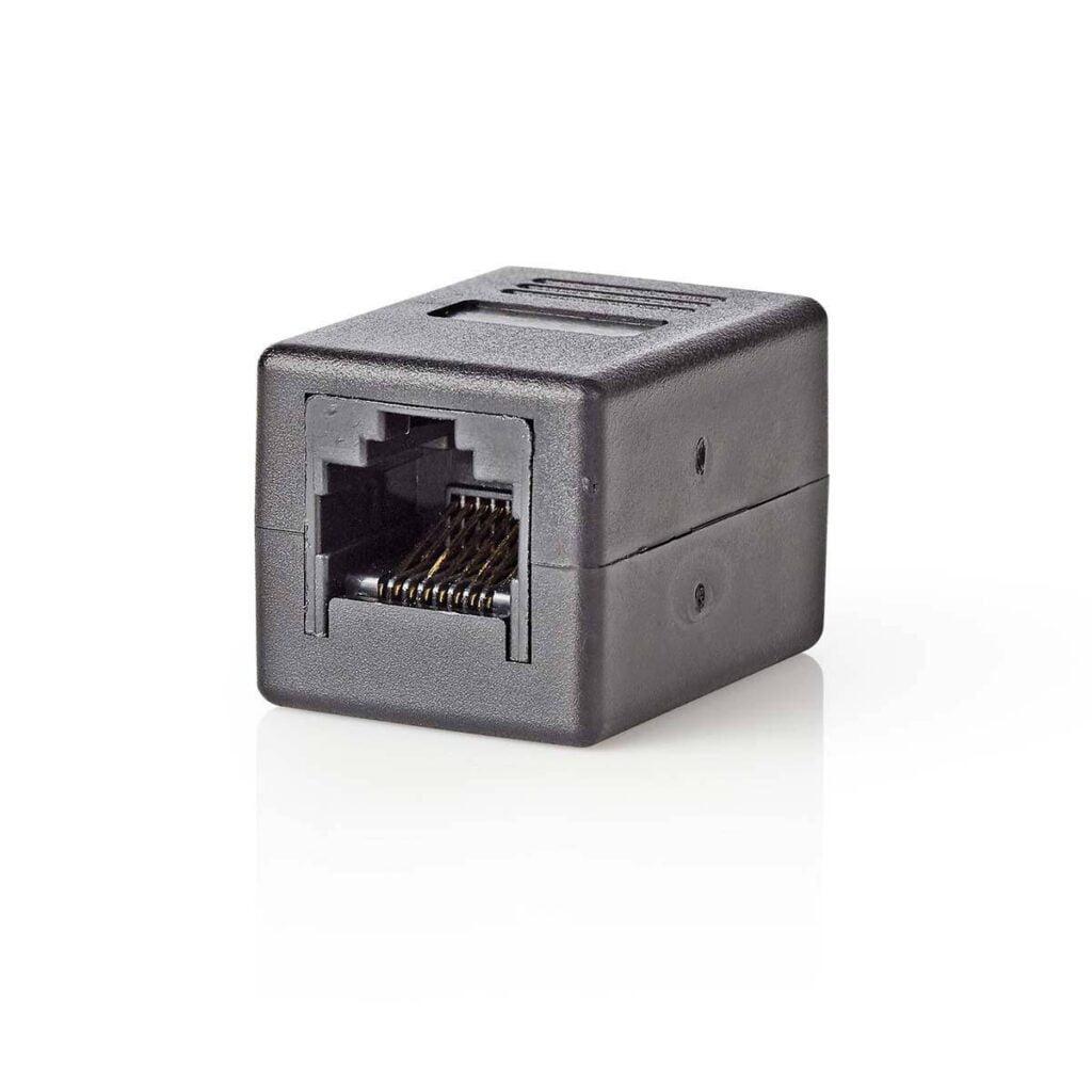 adaptor retea cat6 rj45 8p8c mama rj45 8p8c mama negru nedis