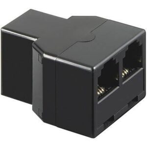 adaptor rj11 mama la 2x rj11 mama negru goobay