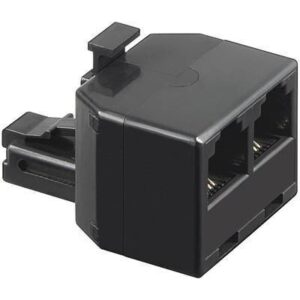 adaptor rj11 tata la 2x rj11 mama negru goobay
