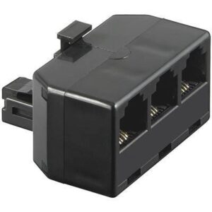 adaptor rj11 tata la 3x rj11 mama negru goobay