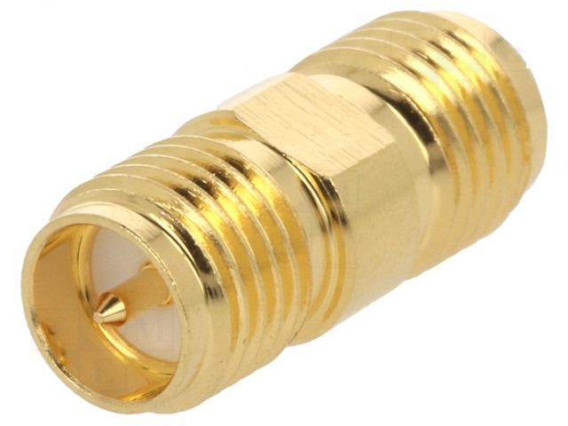 adaptor sma mama rp sma tata reverse drept 50ohm teflon aurit amphenol 132169rp