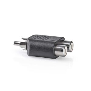 adaptor subwoofer rca tata 2x rca mama negru nedis 1