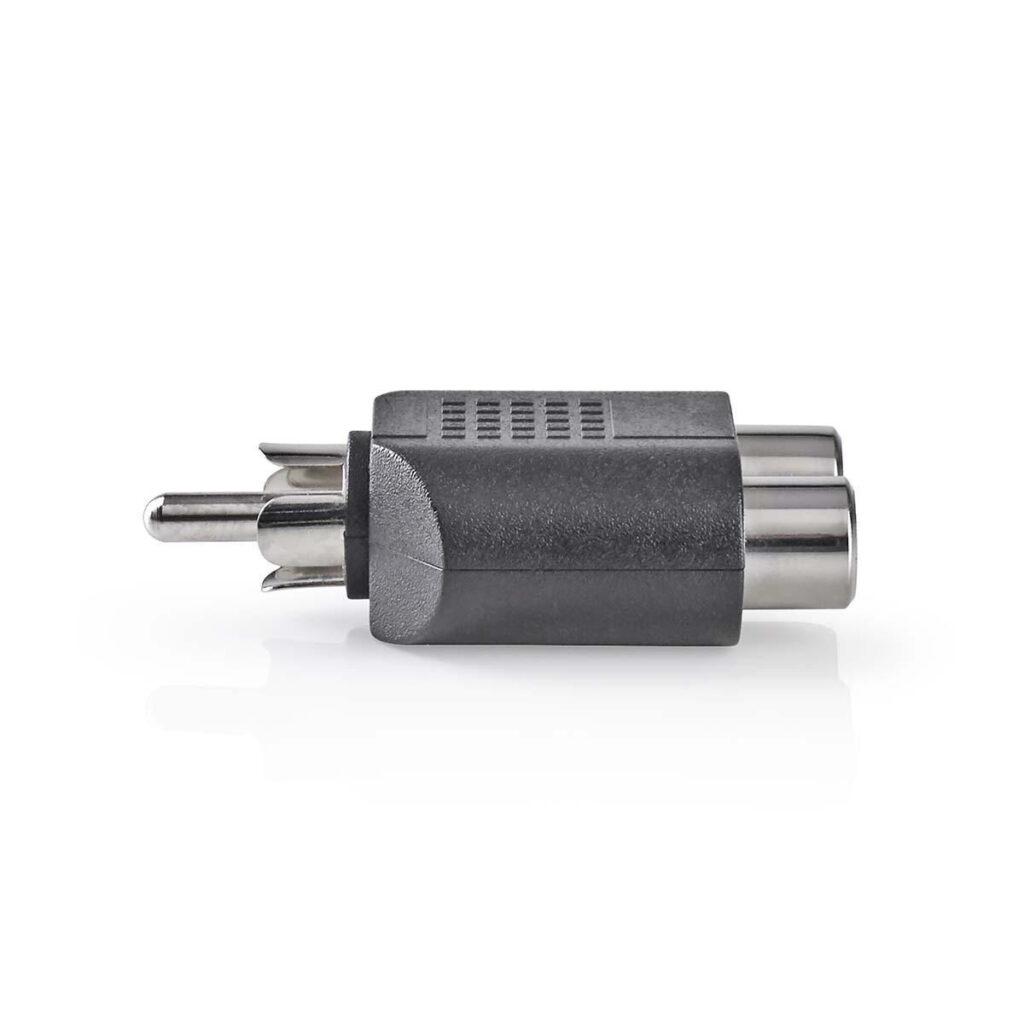 adaptor subwoofer rca tata 2x rca mama negru nedis 4