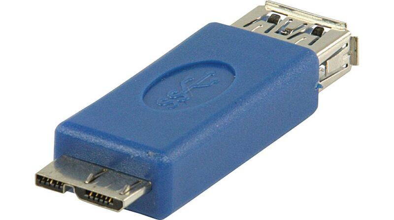 adaptor usb 30 micro usb b tata 30 usb a mama 30 albastru valueline 1