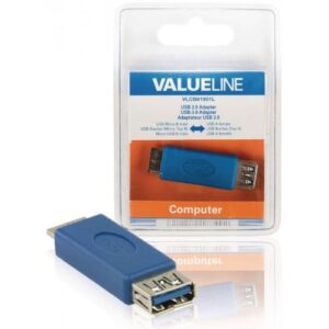 adaptor usb 30 micro usb b tata 30 usb a mama 30 albastru valueline