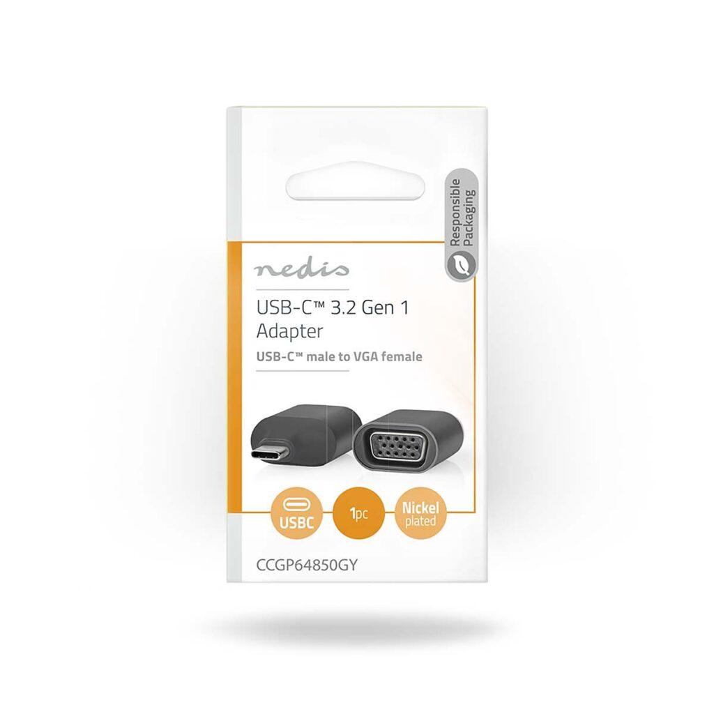 adaptor usb 32 gen 1 usb type c vga mama 1080p nedis 6