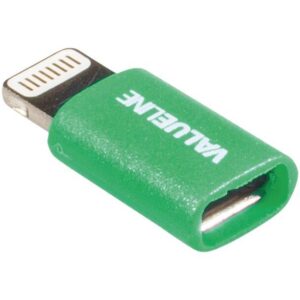 adaptor usb lightning tata micro usb mama verde valueline scaled