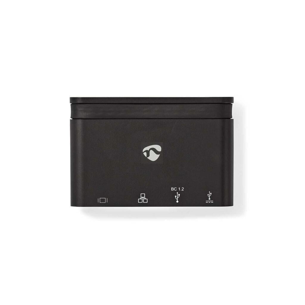 adaptor usb type c hdmi usb30 gigabit ethernet usb type c pd 100w negru nedis 4